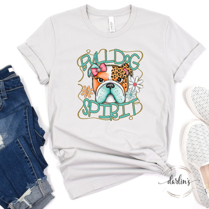 Funky Retro Bulldog Spirit