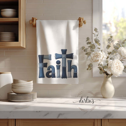 Faith Denim Kitchen Towel