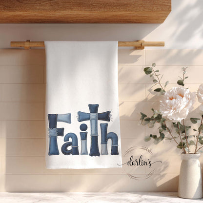 Faith Denim Kitchen Towel