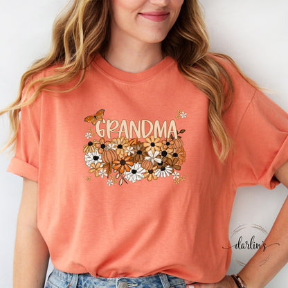 Fall Floral Name Shirt - Customizable