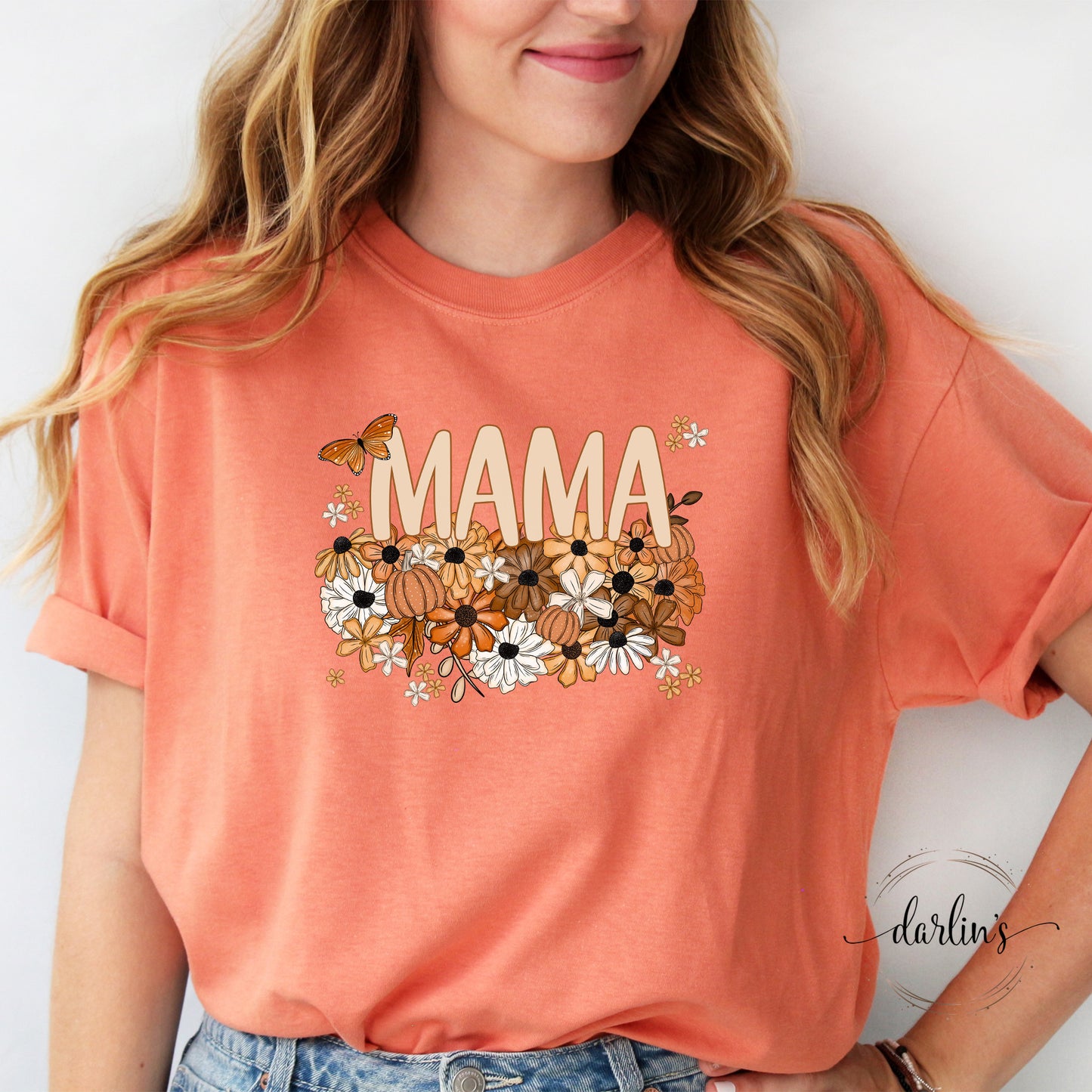 Fall Floral Name Shirt - Customizable