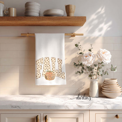 Fall Polka Dots Kitchen Towel