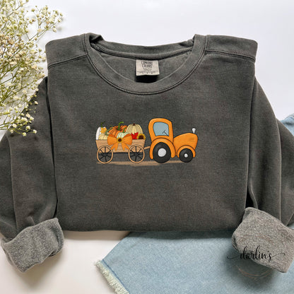 Fall Tractor With Bow Shirt
