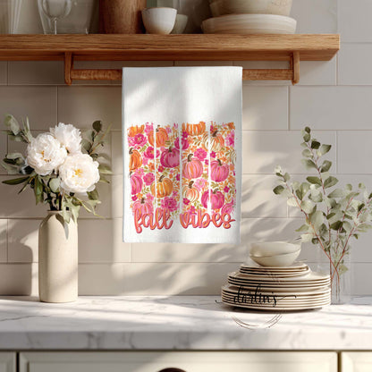Fall Vibes Brush Strokes Kitchen Towel