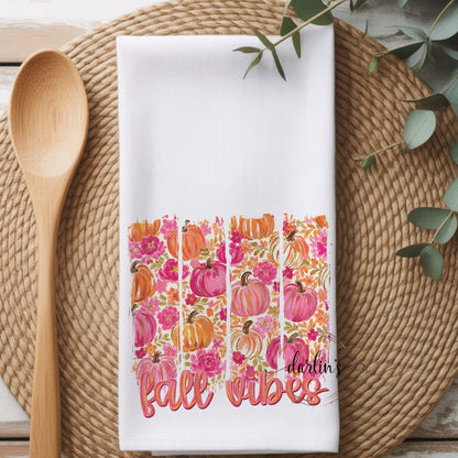 Fall Vibes Brush Strokes Kitchen Towel