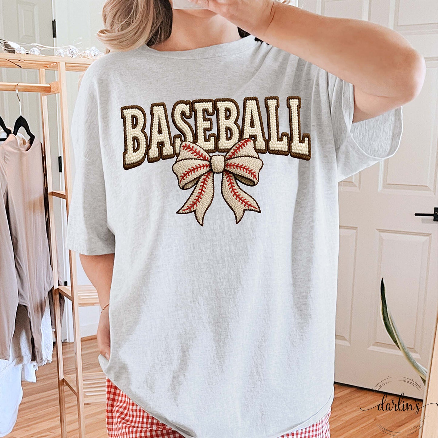 Faux Yarn Baseball Shirt