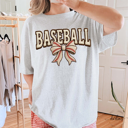 Faux Yarn Baseball Shirt