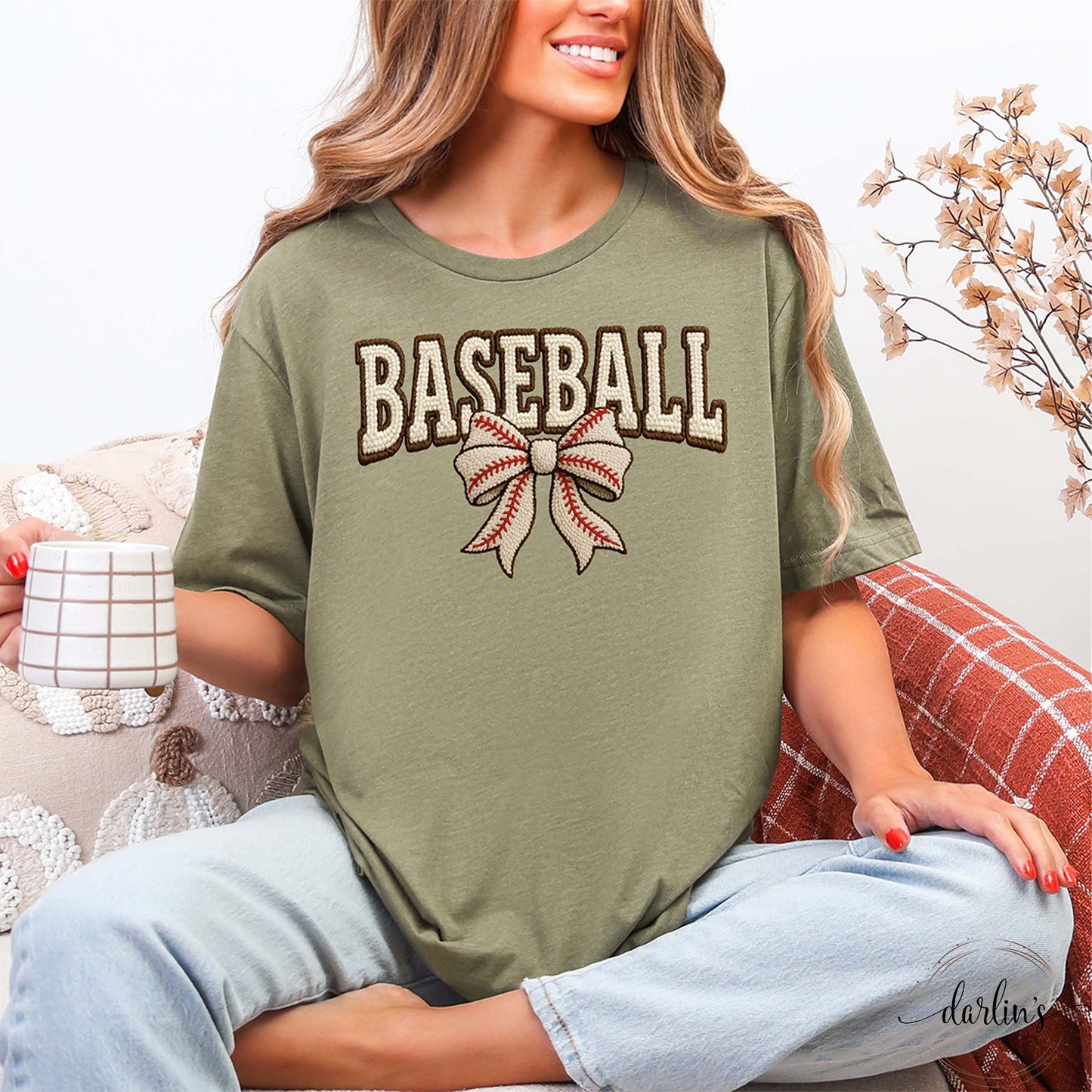 Faux Yarn Baseball Shirt