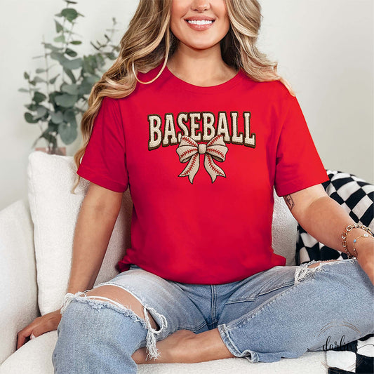 Faux Yarn Baseball Shirt