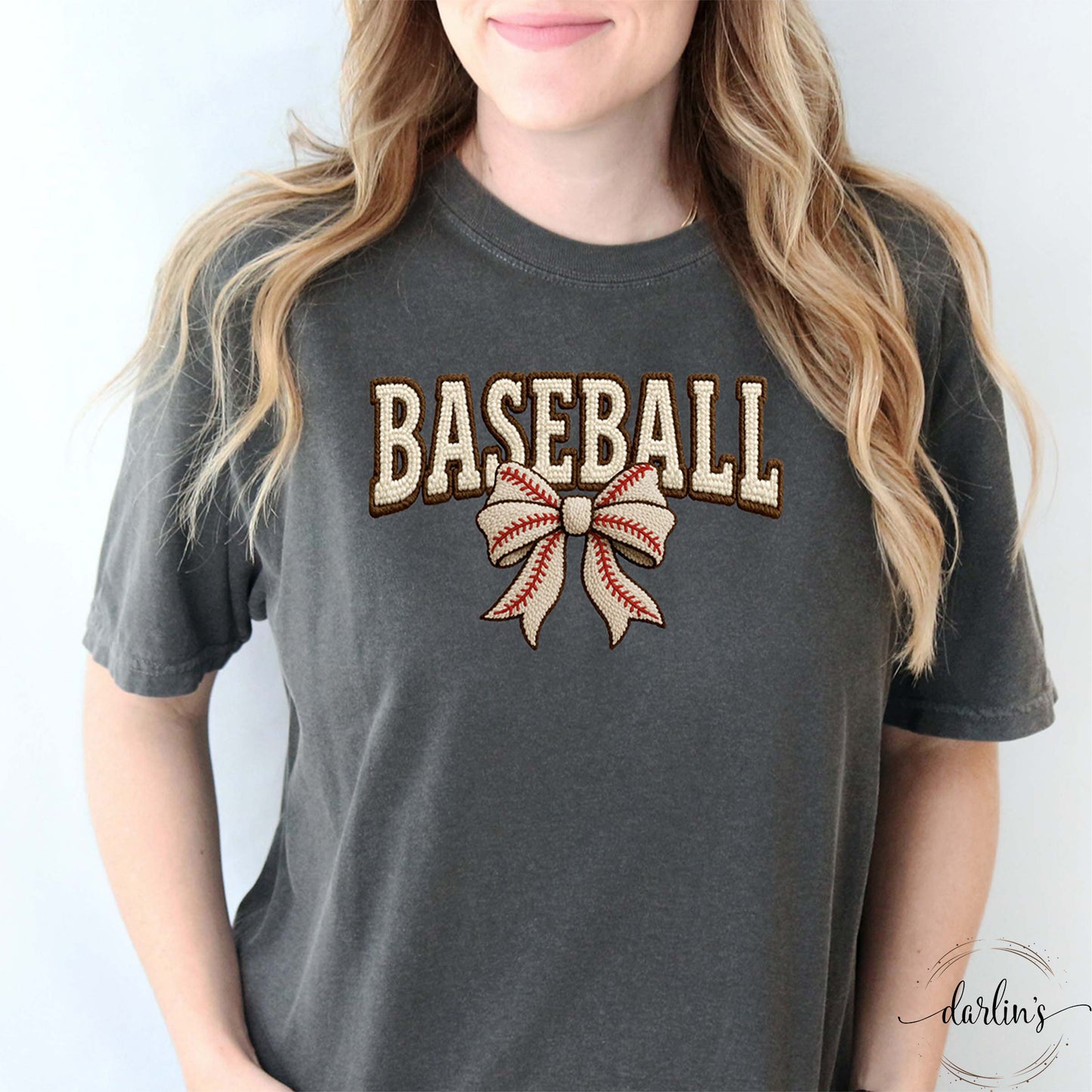 Faux Yarn Baseball Shirt
