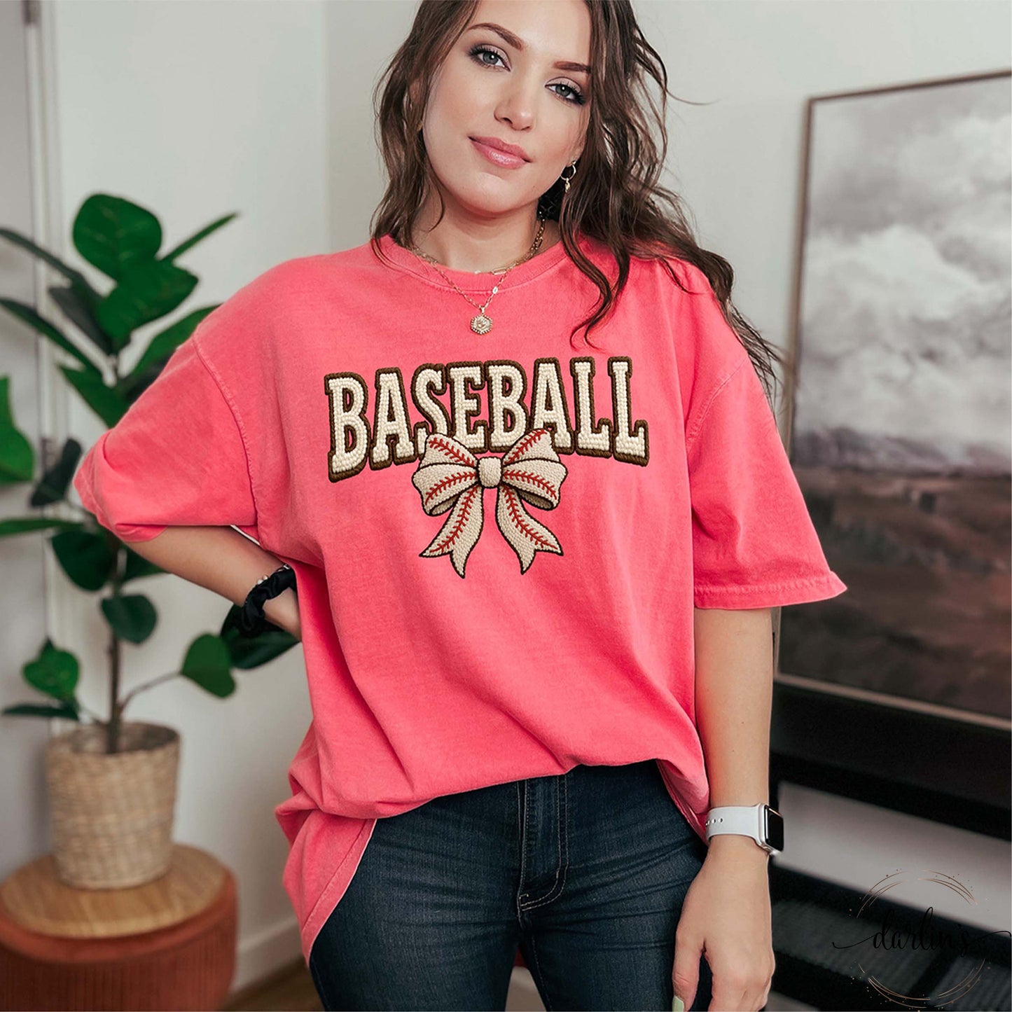 Faux Yarn Baseball Shirt