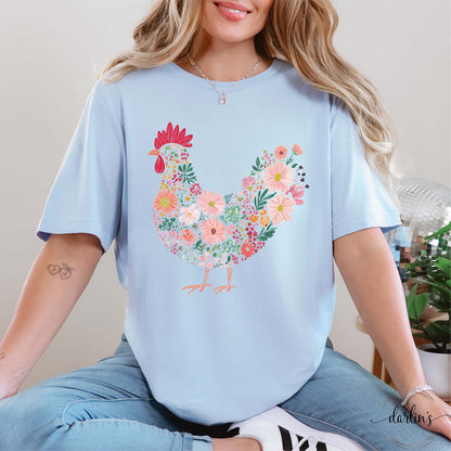 Floral Rooster Shirt