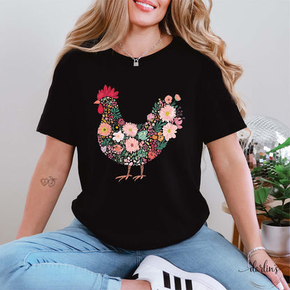 Floral Rooster Shirt