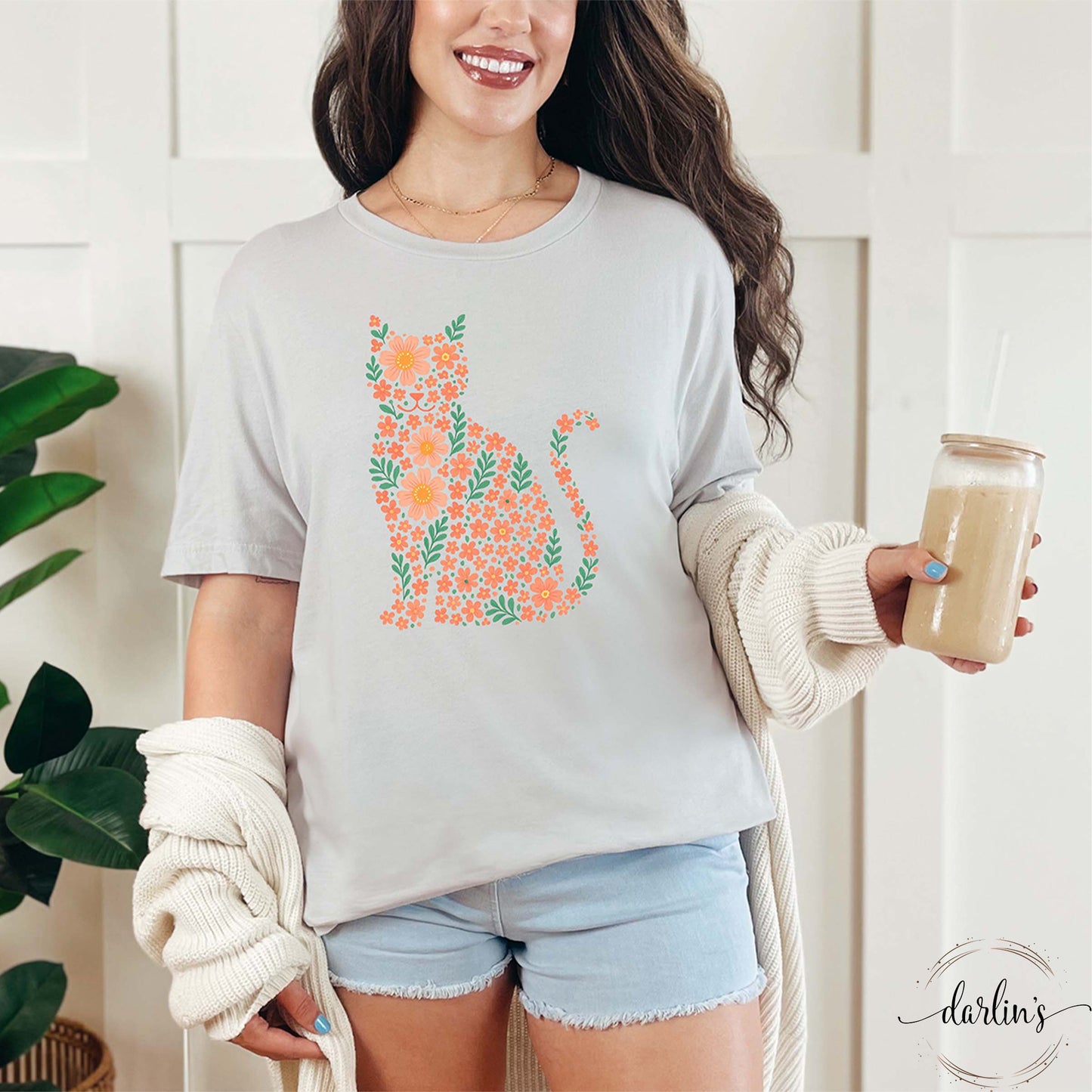 Floral Cat Shirt