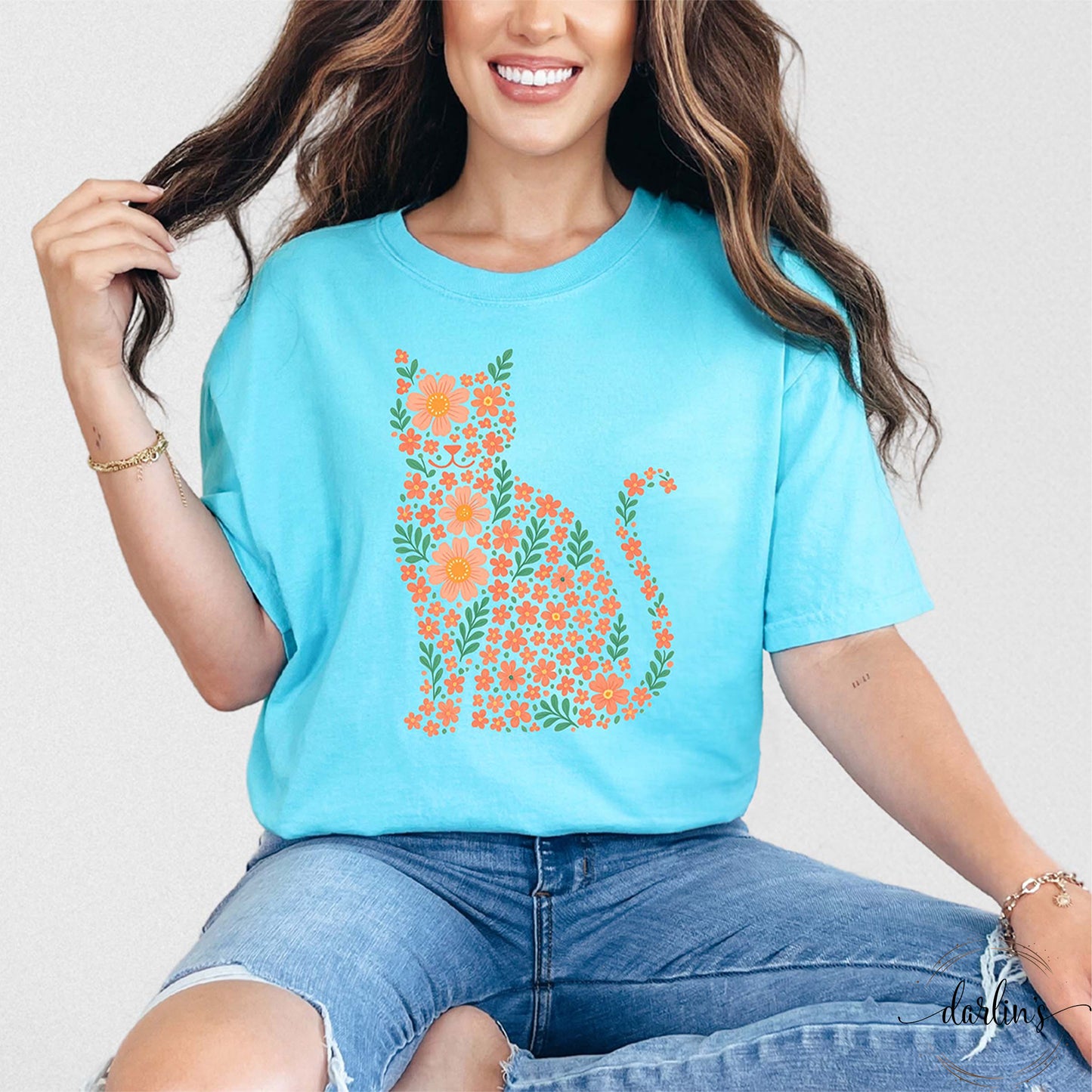 Floral Cat Shirt