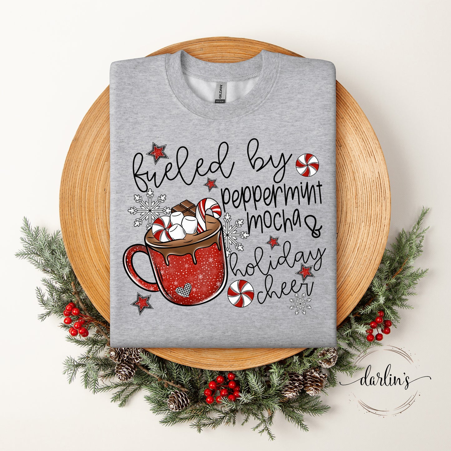 Fueled By Peppermint Mocha And  Holiday Cheer Shirt