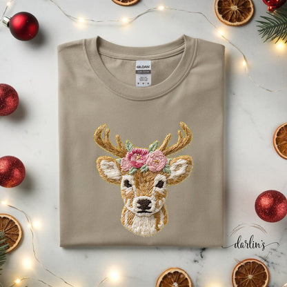 French Knot Deer Shirt