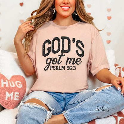 Gods Got Me Black Lettering Shirt