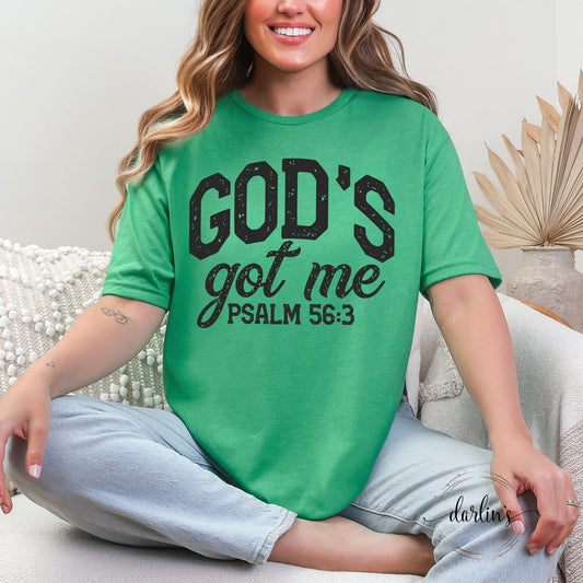 Gods Got Me Black Lettering Shirt