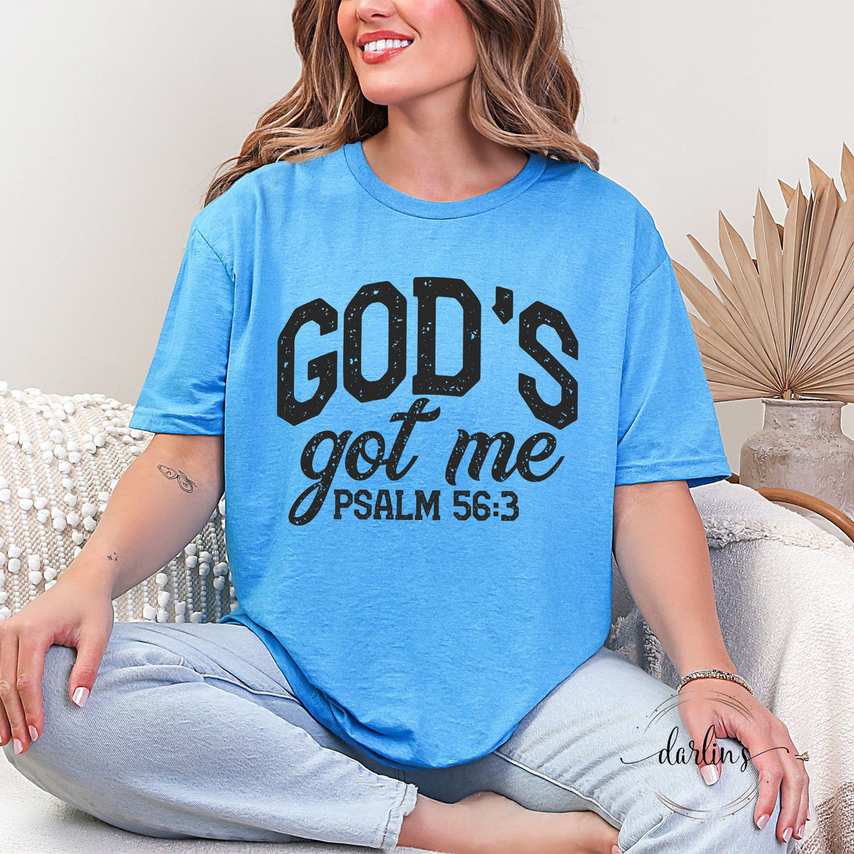 Gods Got Me Black Lettering Shirt