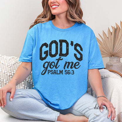 Gods Got Me Black Lettering Shirt