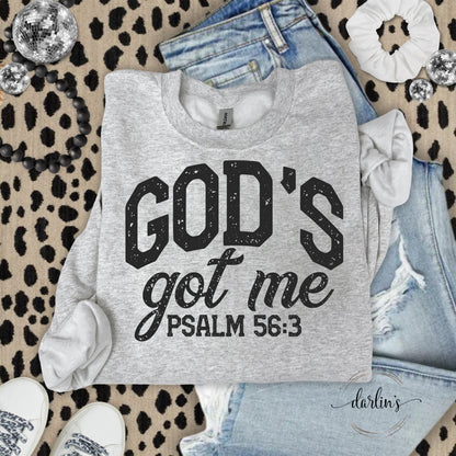 Gods Got Me Black Lettering Shirt