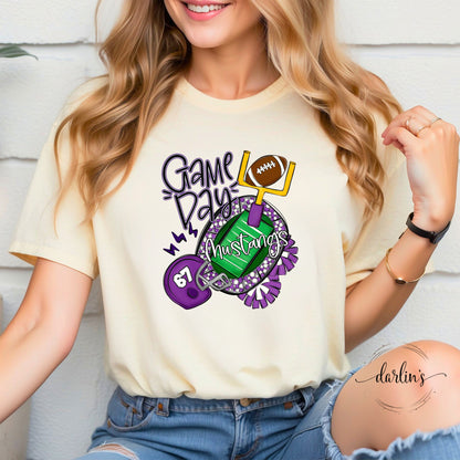 Game Day - Mustangs - Purple - Customizable