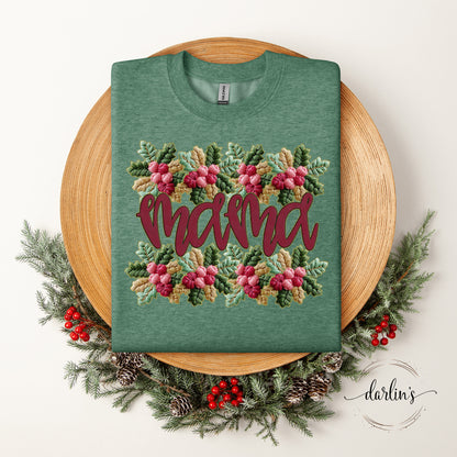 French Knot Holly Border Name Customizable Shirt