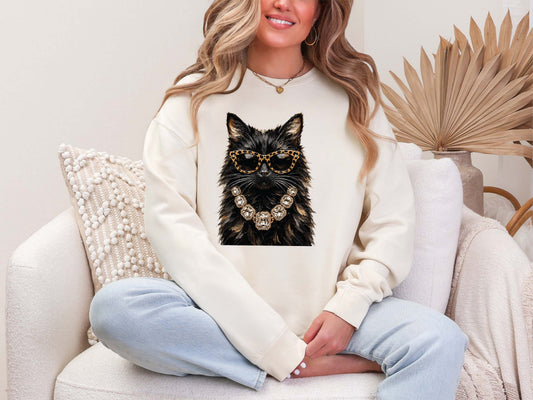 Glam Black Cat Shirt