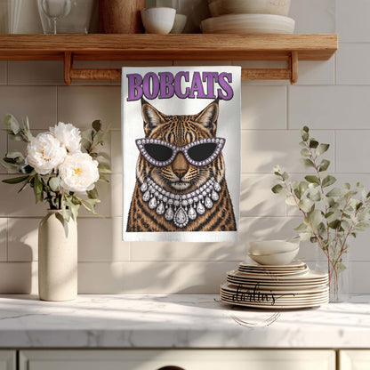 Glam Bobcats Kitchen Towel