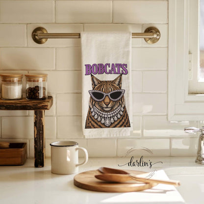Glam Bobcats Kitchen Towel