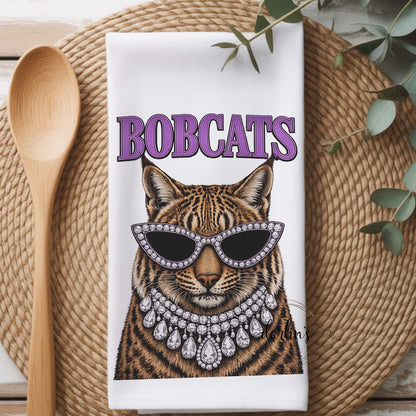 Glam Bobcats Kitchen Towel