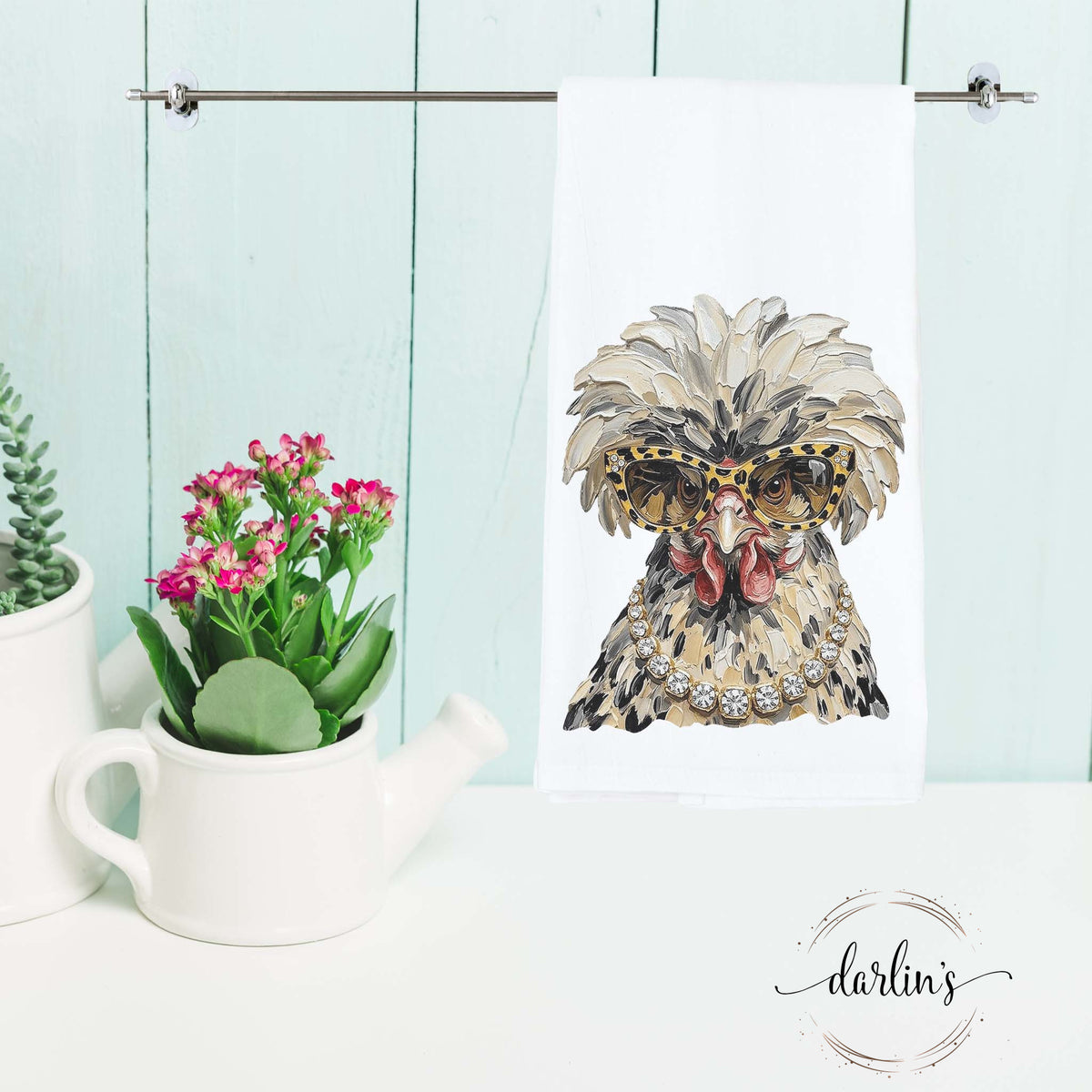 Glam Chicken Kitchen Towel