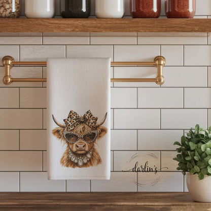 Glam Cow Kitchen Towel