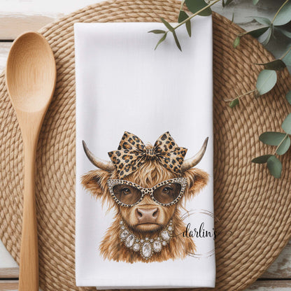Glam Cow Kitchen Towel