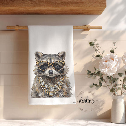 Glam Raccoon Kitchen Towel