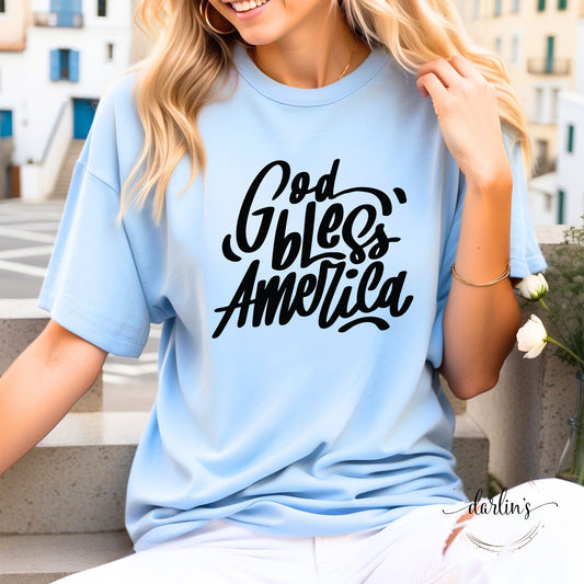 God Bless America - Black Lettering