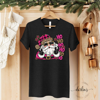 Ho Ho Ho Hot Pink Santa Shirt