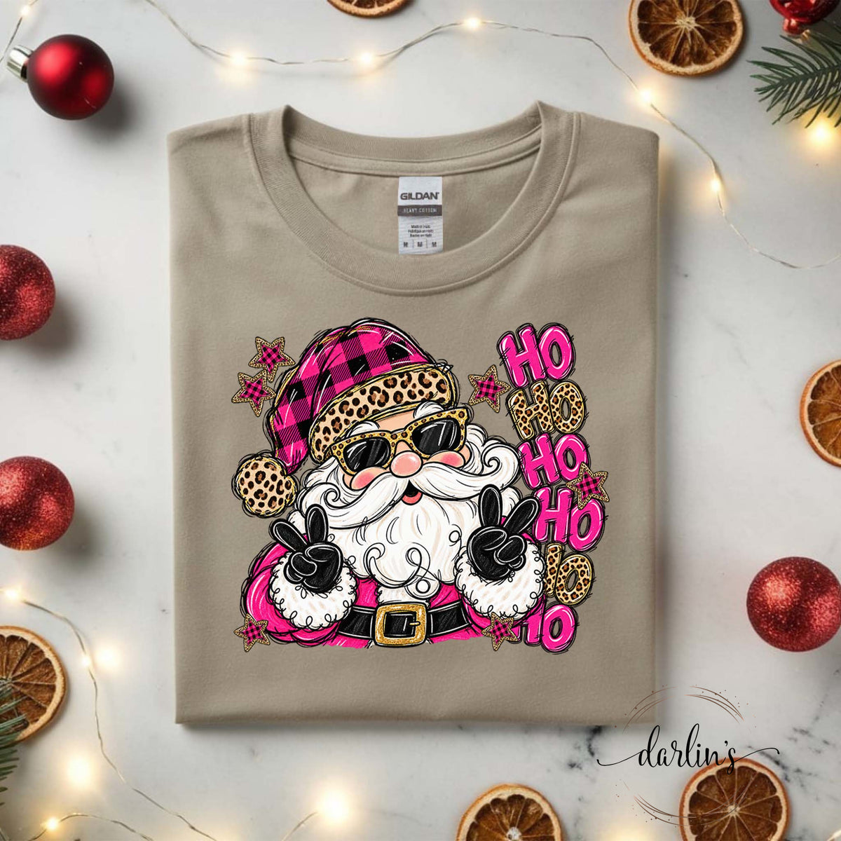 Ho Ho Ho Hot Pink Santa Shirt