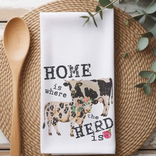 Home Is Where The Herd Is - Tea Towel