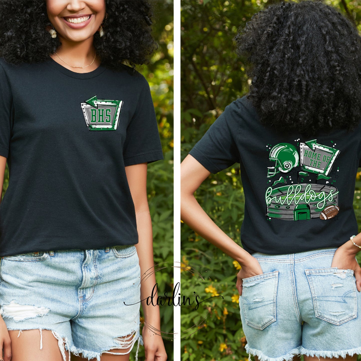 Home of the Stadiums - Bulldogs - Front Pocket and Back Designs Shirt