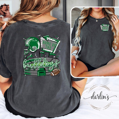 Home of the Stadiums - Bulldogs - Front Pocket and Back Designs Shirt