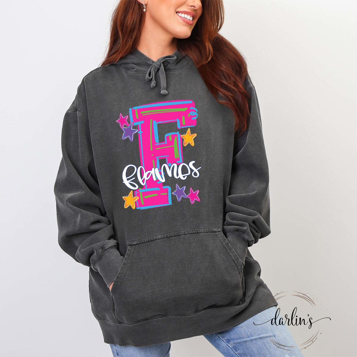Hype Squad Neon F Flames Shirt