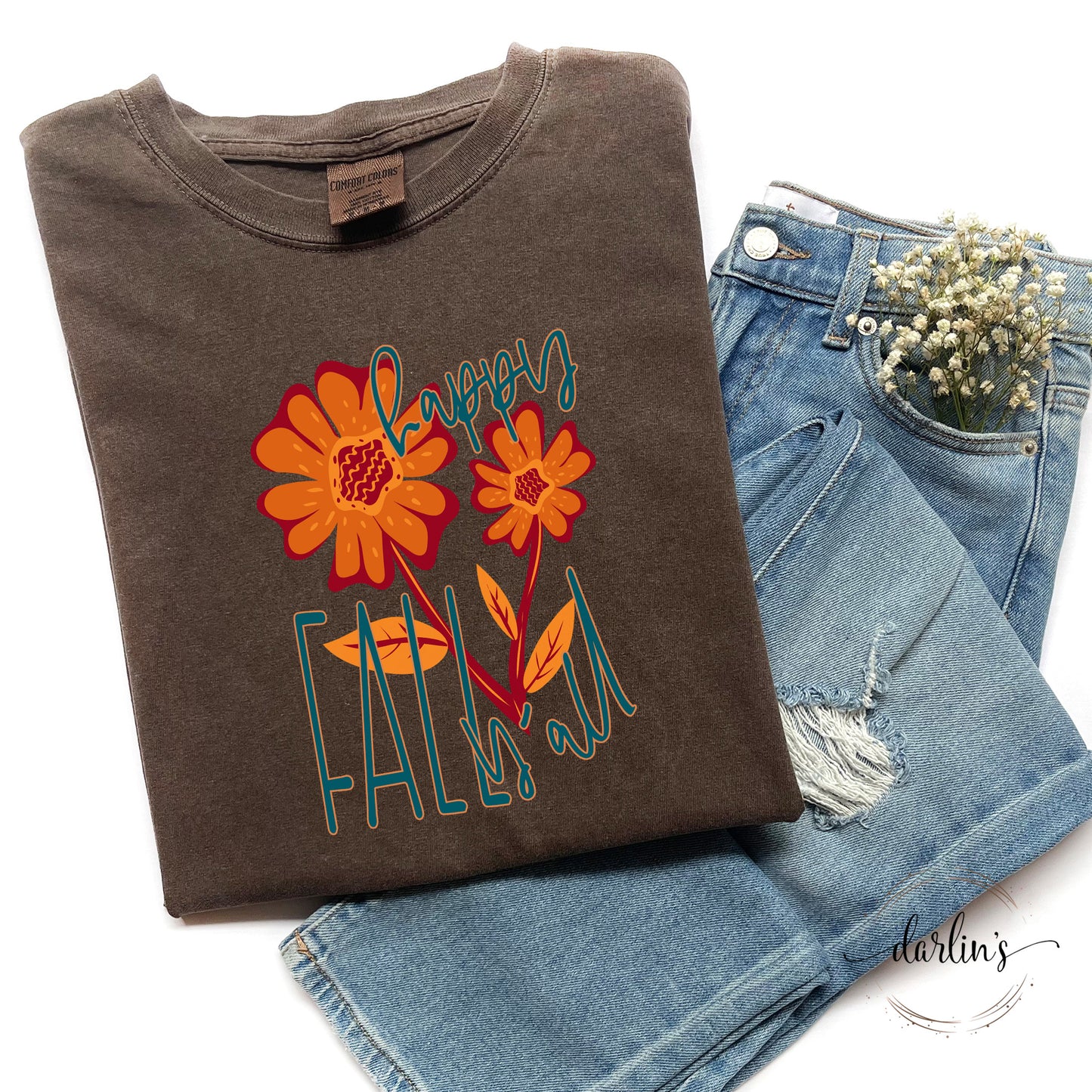 Happy Fall Y'All Tea Towel Shirt