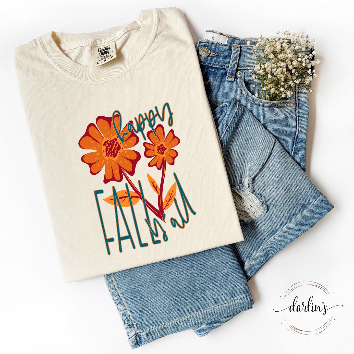 Happy Fall Y'All Tea Towel Shirt