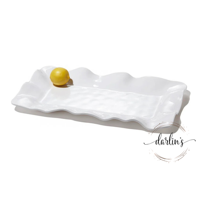 Long Rectangular Tray - Havana - Monogram Initial