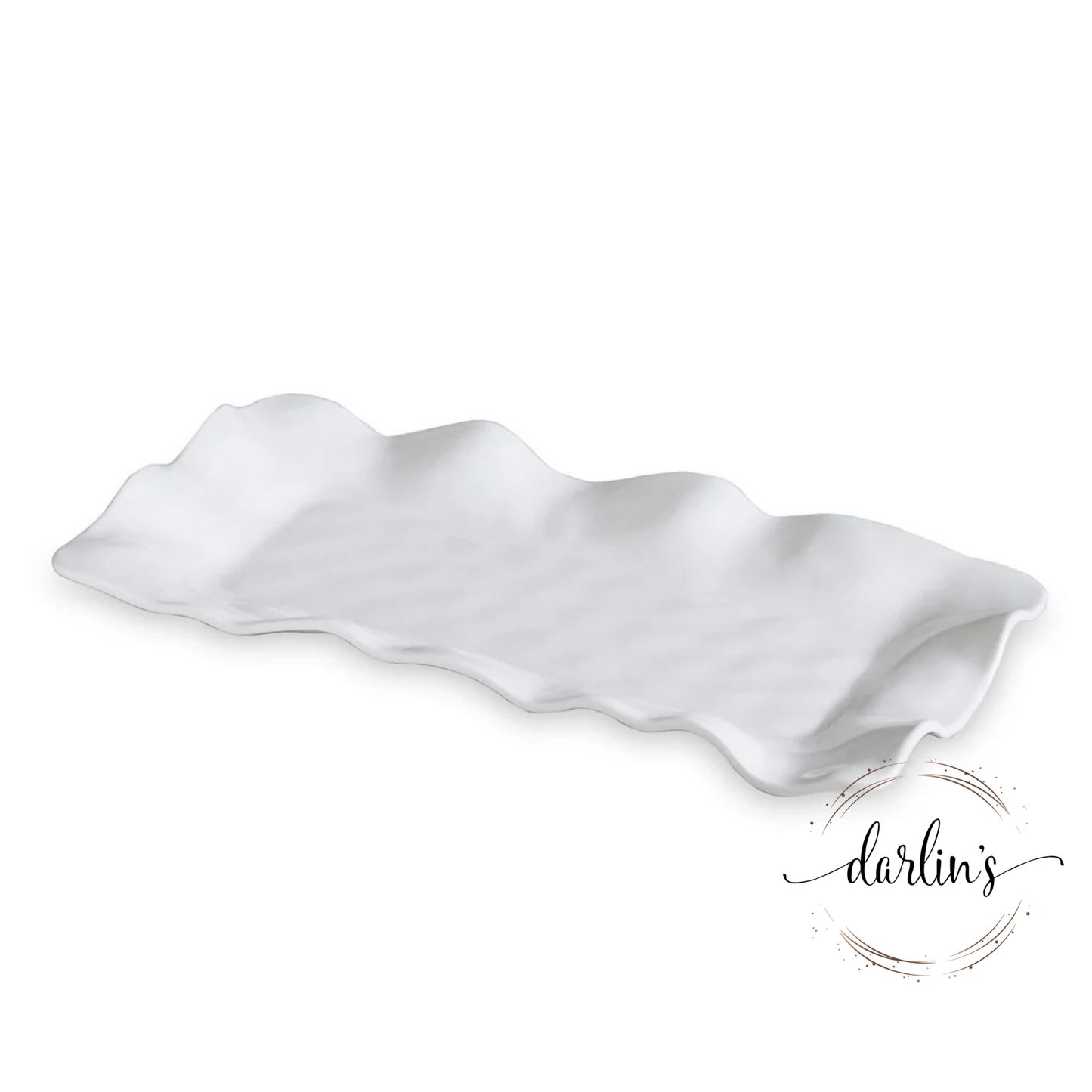 Long Rectangular Tray - Havana - Monogram Initial