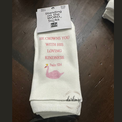He Crowns You With His Loving Kindness - Socks