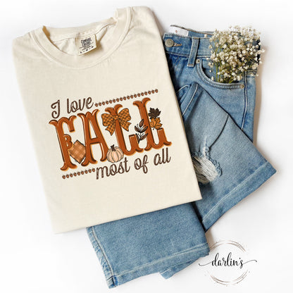 I Love Fall Most Of All Debutante Shirt