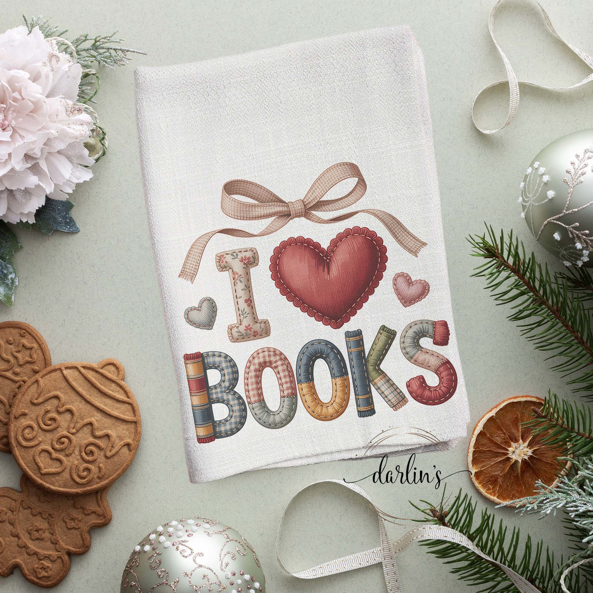 I Love Books Kitchen Towel